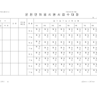 운전면허응시원서접수대장